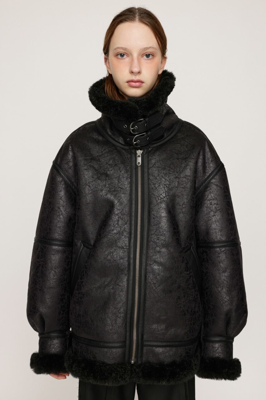 SLY「VINTAGE FAUX SHEARLING ジャケット」|ブルゾン・スタジャン|