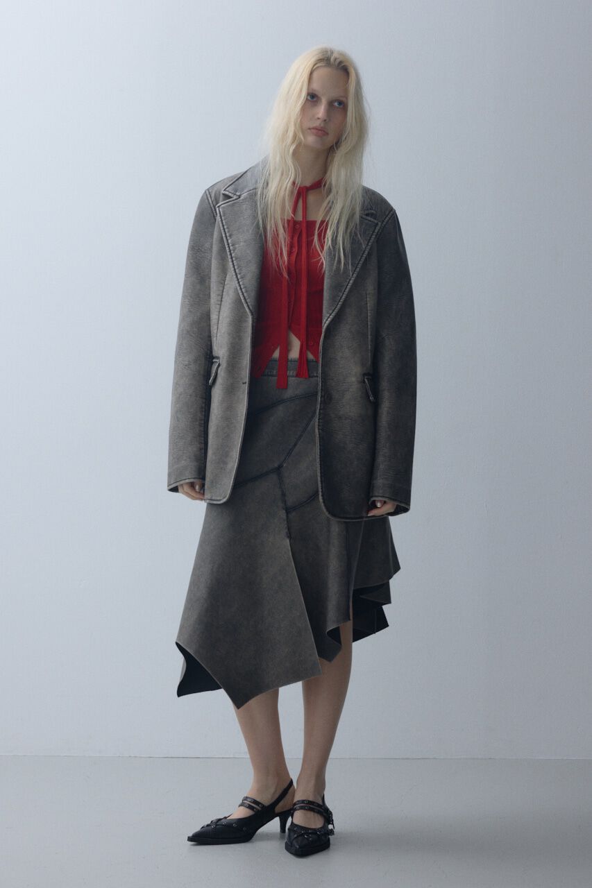 SLY「RANDOM HEM F／LEATHER ミディアムスカート」|スカート|