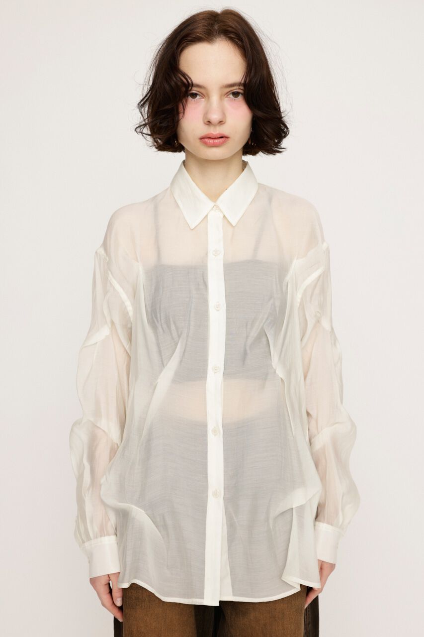 SLY「SHEER TUCKED シャツ」|シャツ・ブラウス|