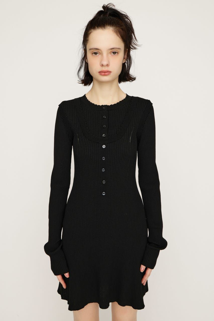 SLY「FRONT BUTTON FRILL ショートワンピース」|ワンピース|