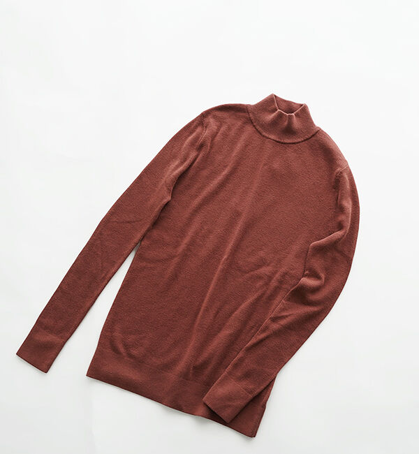 オローネ「ベーシックミドルニット」|ニット・セーター|レンガ