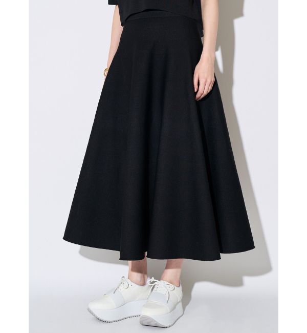 ELENDEEK「KNIT FLARED SK」|スカート|ブラック
