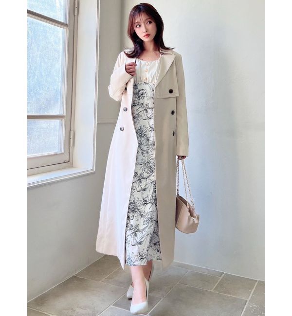 RESEXXY「レイヤードフレアトレンチコート」|トレンチコート|