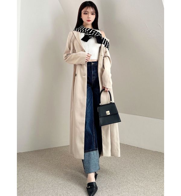 RESEXXY「レイヤードフレアトレンチコート」|トレンチコート|