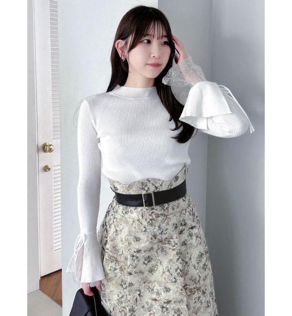 dazzlin「【WEB限定カラーあり】サイドタックベルトフレアスカート」|スカート|