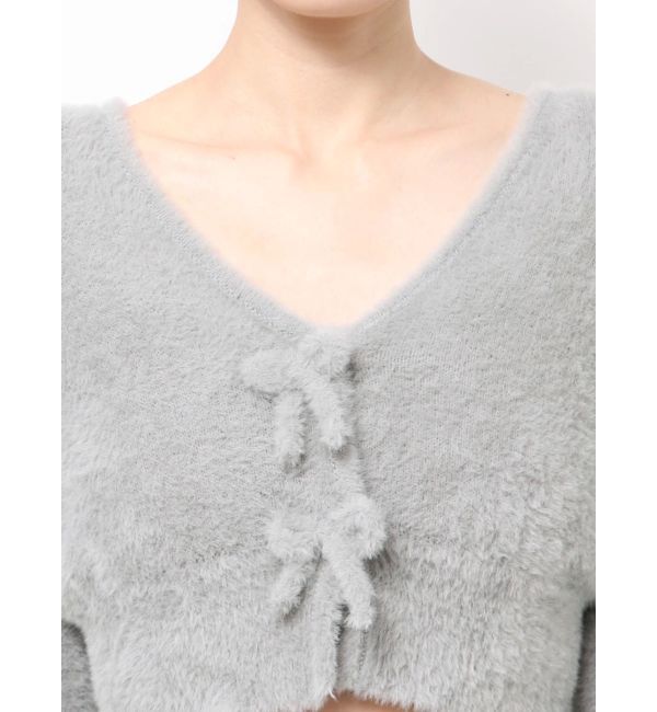 EMODA「シャギーコンパクトリボンツインセット」|ニット・セーター|