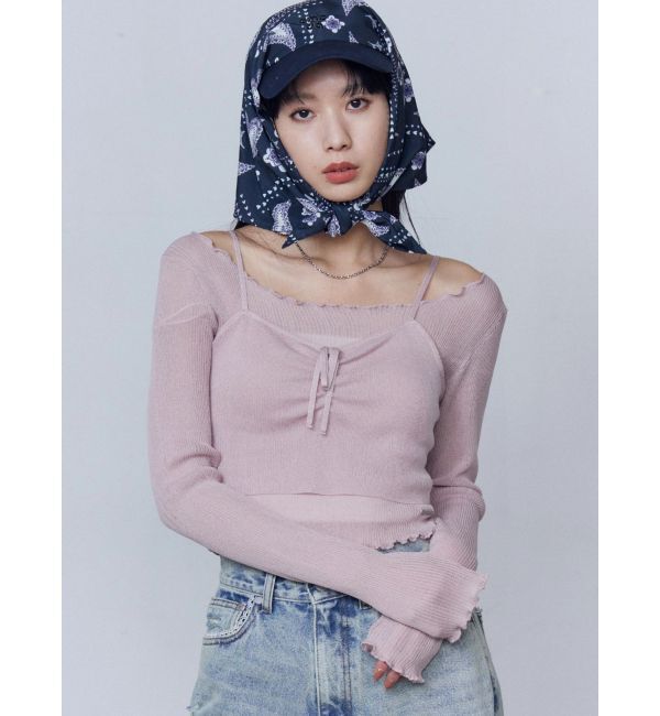 EMODA「2ピースシアーギャザーニット」|ニット・セーター|