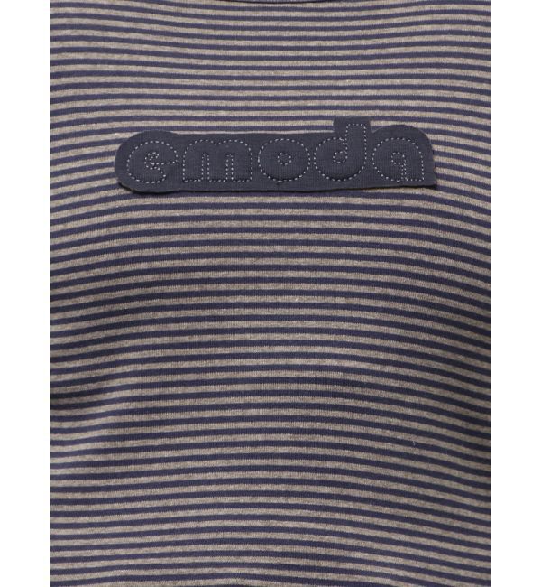 EMODA「ロゴパッチクロップドロンT」|Tシャツ・カットソー|