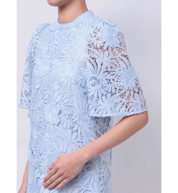 MERCURYDUO「3Dスカラップレースミニワンピース」|ワンピース|