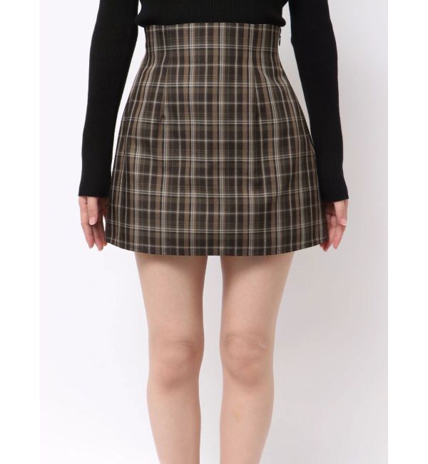 MERCURYDUO「オリジナルチェックプリーツレイヤードスカート」|スカート|