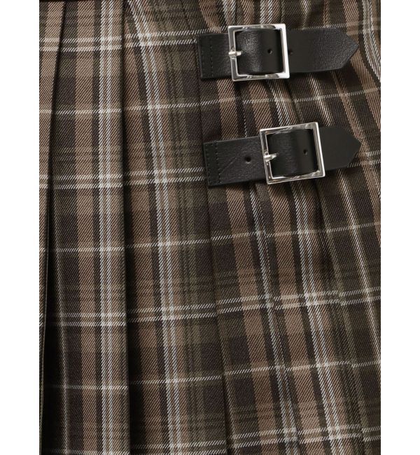 MERCURYDUO「オリジナルチェックプリーツレイヤードスカート」|スカート|