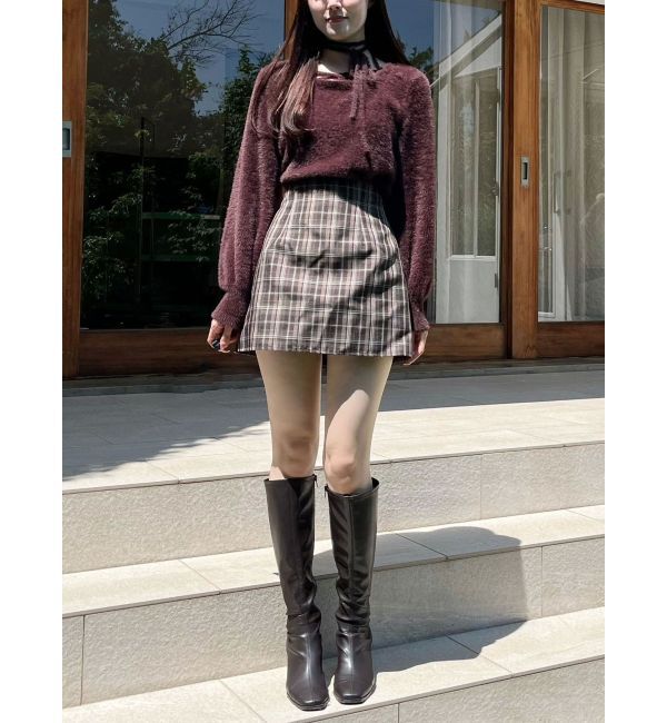 MERCURYDUO「オリジナルチェックプリーツレイヤードスカート」|スカート|