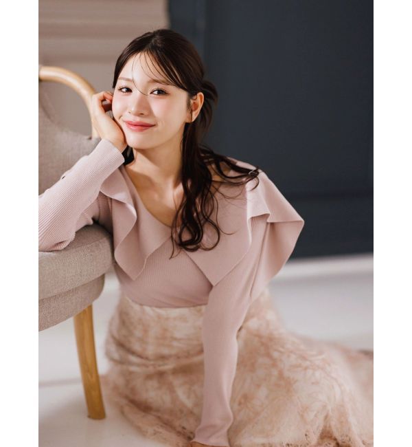 MERCURYDUO「シャギーエンブロイダリースカート」|スカート|