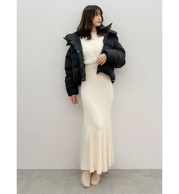 MERCURYDUO「ツイードニットカーデドッキングマーメイドニットワンピース」|ワンピース|