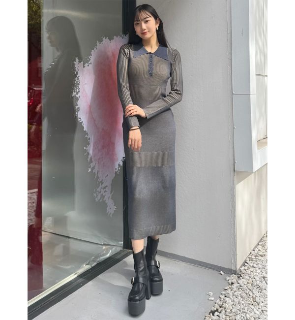 MURUA「リブニットロングワンピース」|ワンピース|