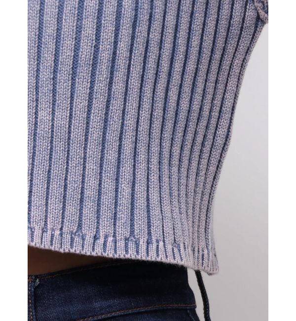 MURUA「ブリーチVネッククロップドニット」|ニット・セーター|