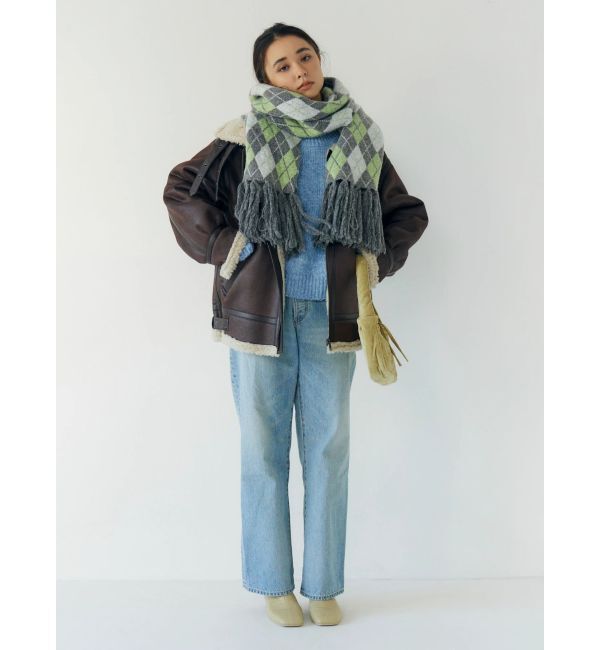 Ungrid「フェイクムートンボアブルゾン」|ブルゾン・スタジャン|