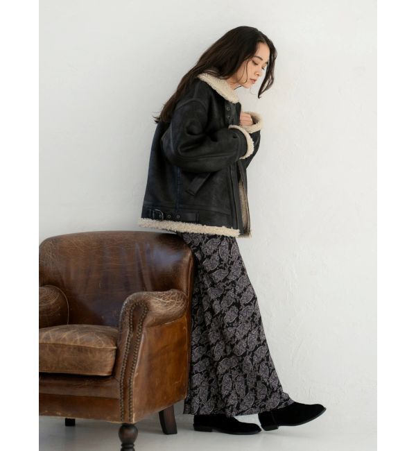 Ungrid「フェイクムートンボアブルゾン」|ブルゾン・スタジャン|