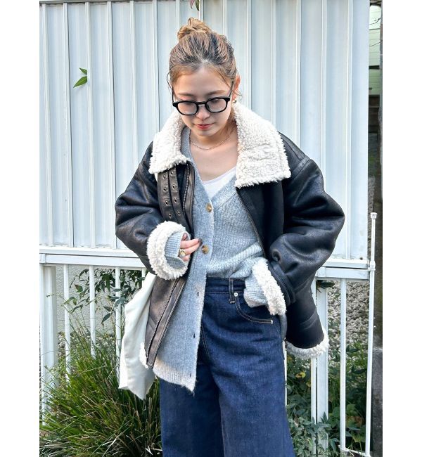 Ungrid「フェイクムートンボアブルゾン」|ブルゾン・スタジャン|