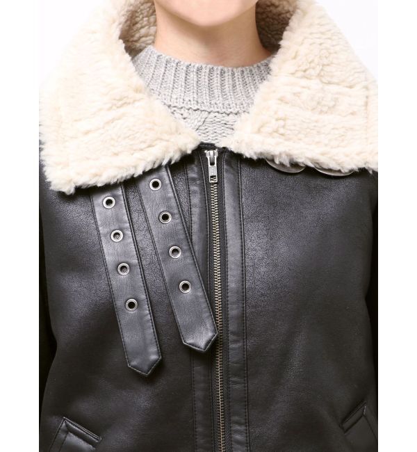 Ungrid「フェイクムートンボアブルゾン」|ブルゾン・スタジャン|