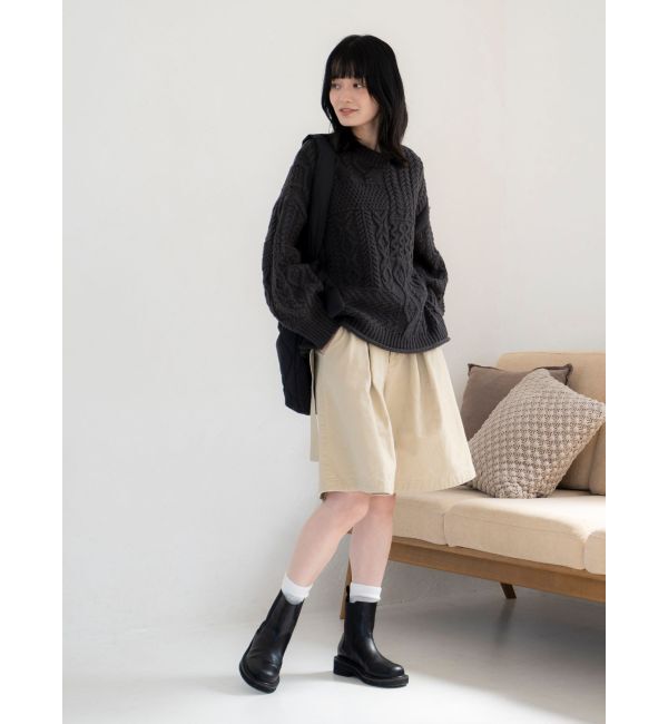Ungrid「【WEB限定】パッチワークケーブルニット」|ニット・セーター|