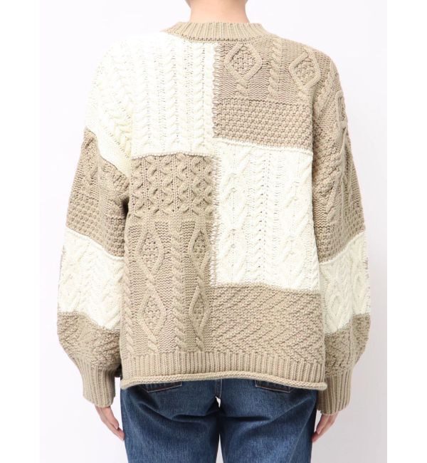 Ungrid「【WEB限定】パッチワークケーブルニット」|ニット・セーター|