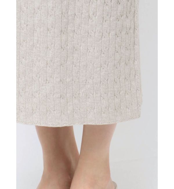 LAGUNAMOON「【POLO BCSコラボ】カラーネックメランジケーブルニットワンピース」|ワンピース|