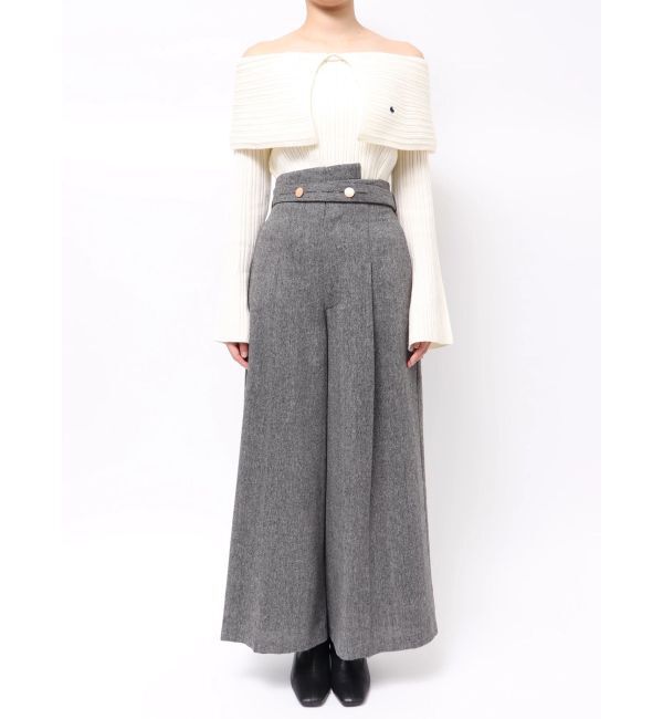 LAGUNAMOON「ウールブレンドツイードワイドパンツ」|その他|