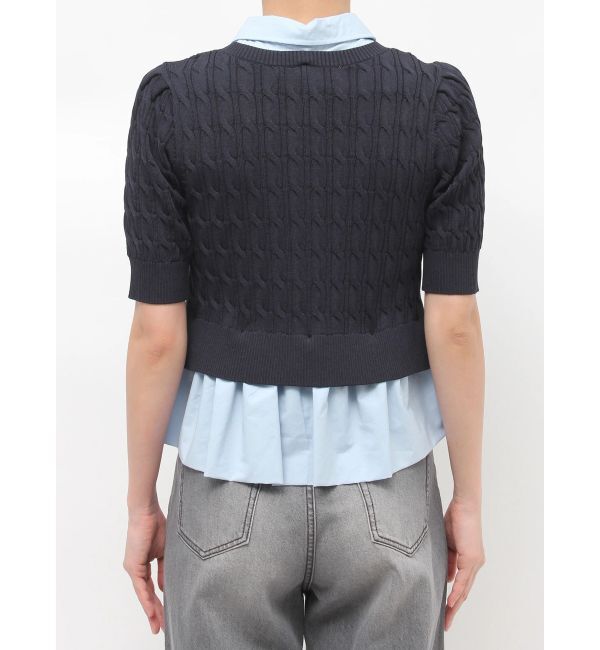 LAGUNAMOON「デタッチャブルペプラムニットカーディガン」|カーディガン|