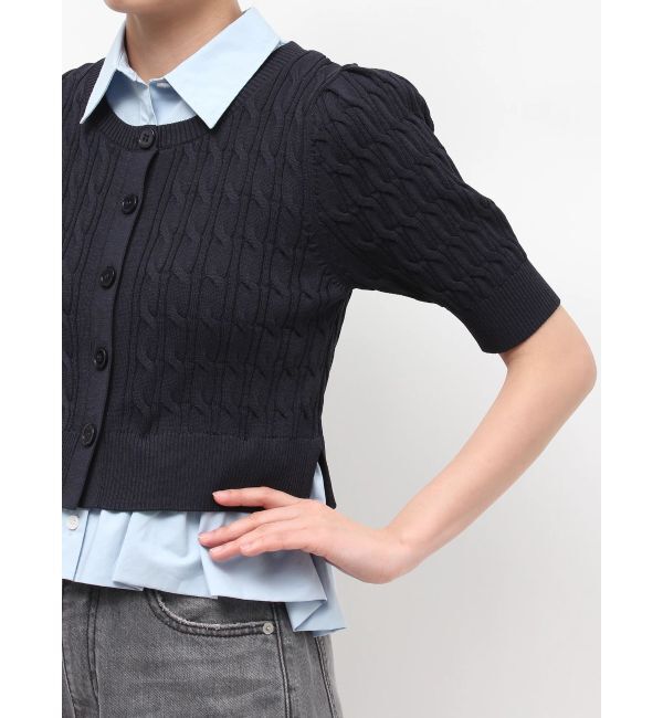 LAGUNAMOON「デタッチャブルペプラムニットカーディガン」|カーディガン|