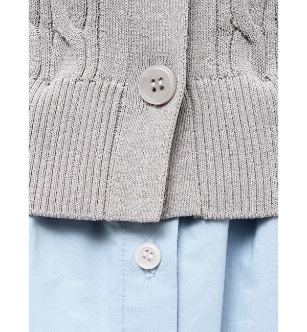 LAGUNAMOON「デタッチャブルペプラムニットカーディガン」|カーディガン|