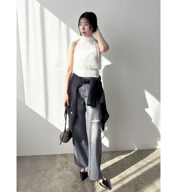 LAGUNAMOON「リップドデニムパンツ」|デニム|