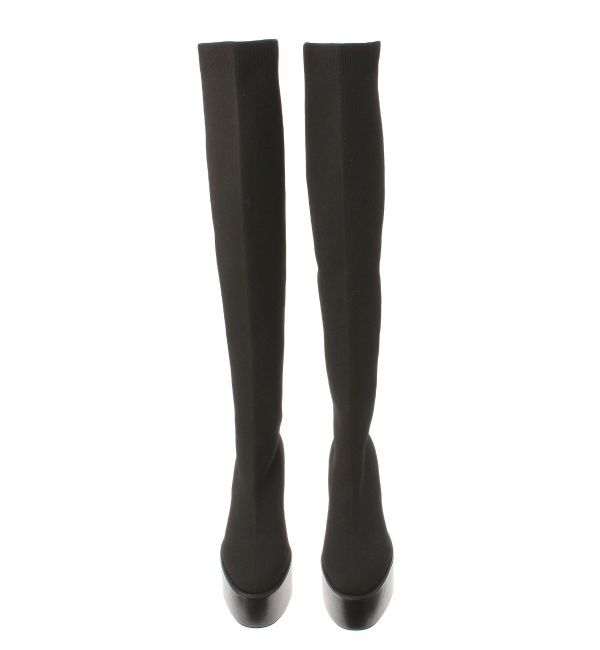 GYDA「チャンキーソールサイハイニットブーツ」|ロングブーツ|