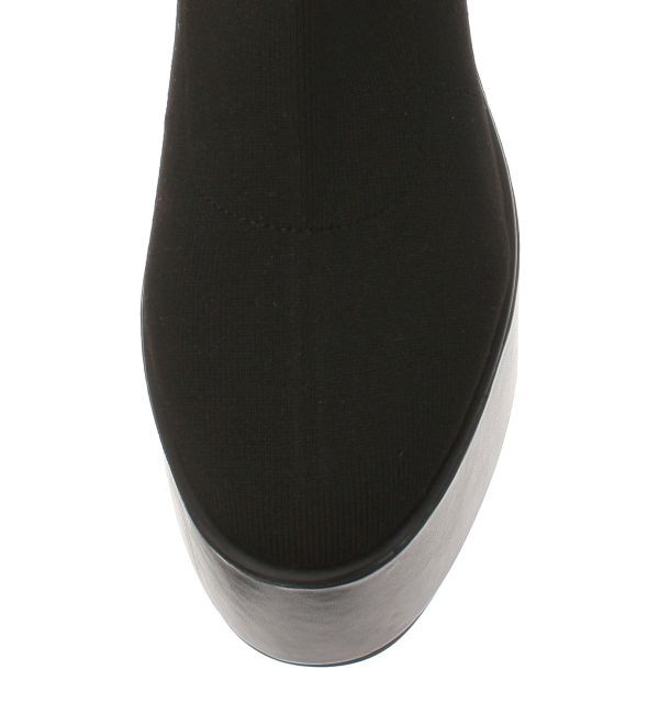 GYDA「チャンキーソールサイハイニットブーツ」|ロングブーツ|