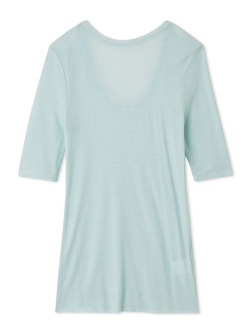 Mila Owen「ボートネック後ろあきハーフスリーブT」|Tシャツ・カットソー|LBLU