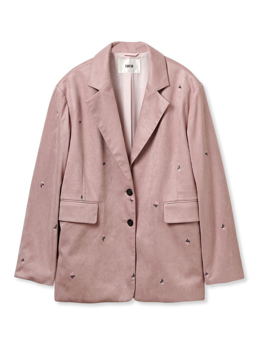 FURFUR「【限定カラー】ローズ刺繍テーラードジャケット」|テーラードジャケット|