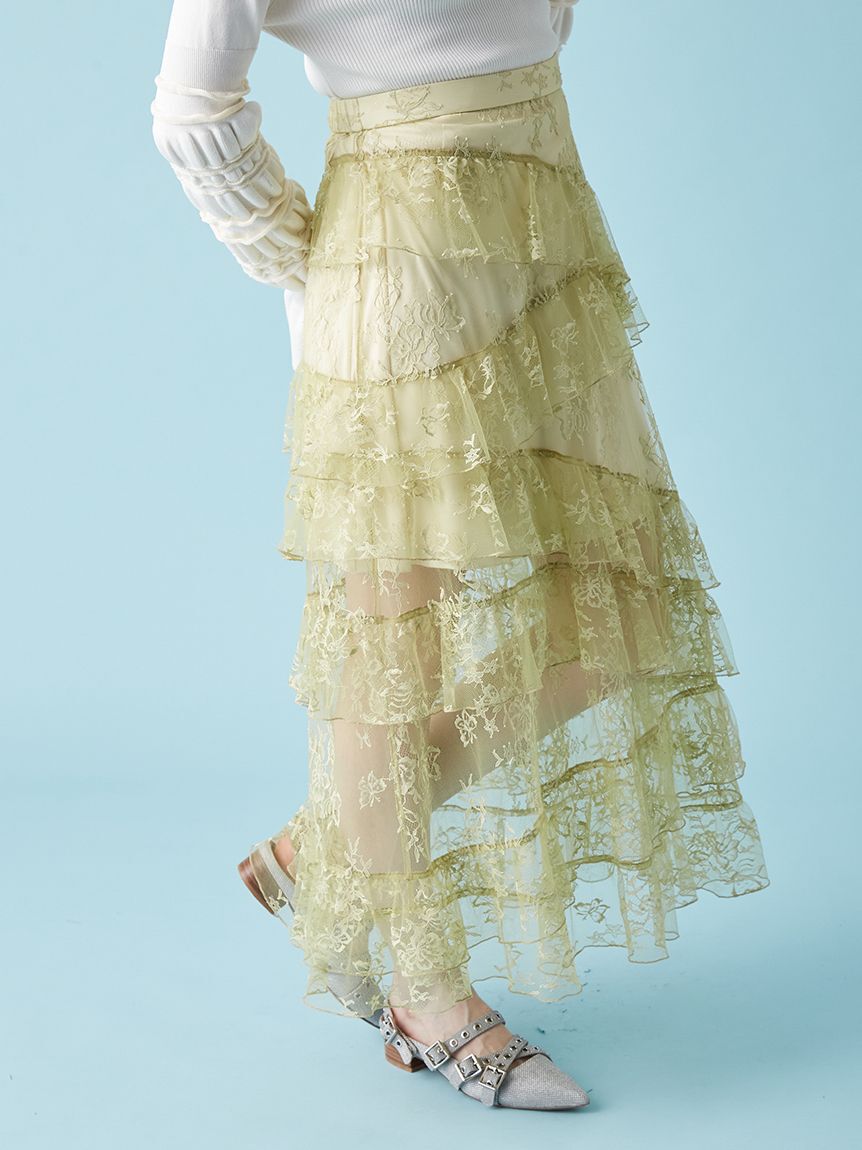 FURFUR「ティアードレーススカート」|スカート|