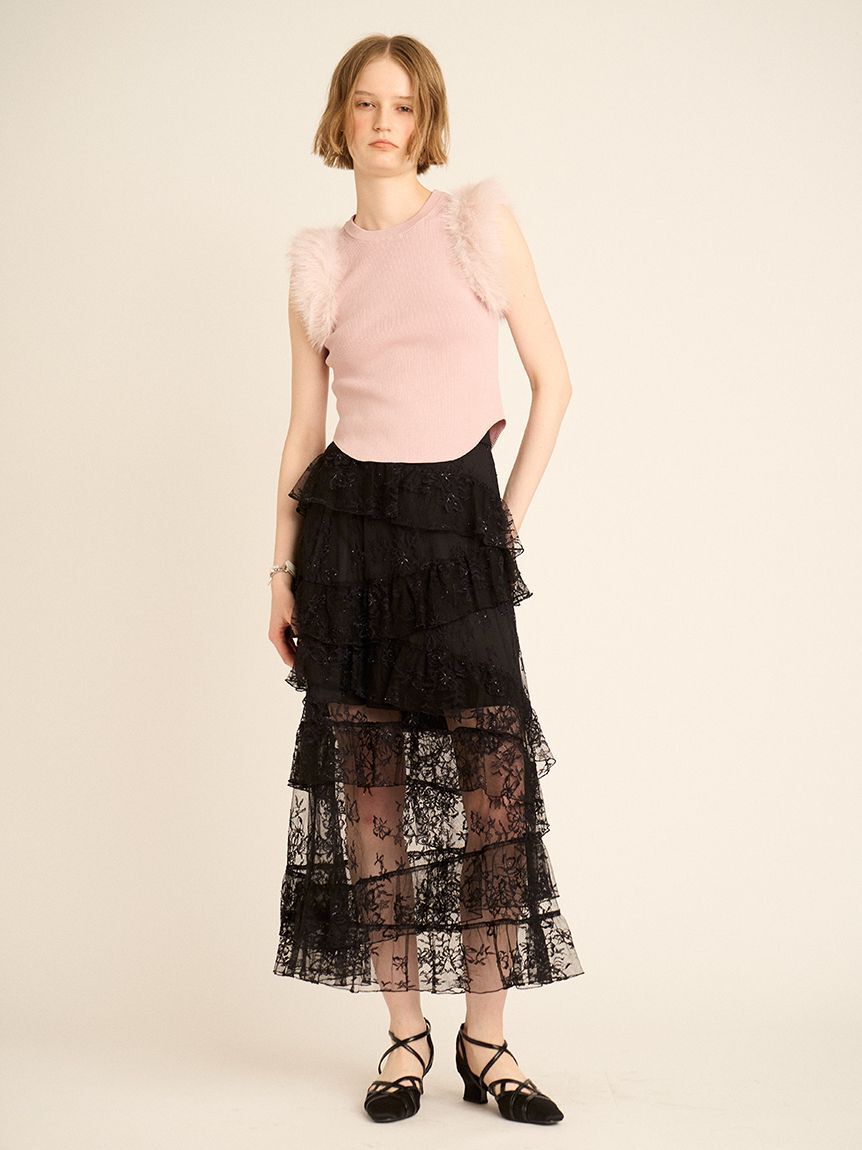 FURFUR「【限定カラー】エコファースリーブニットトップス」|ニット・セーター|