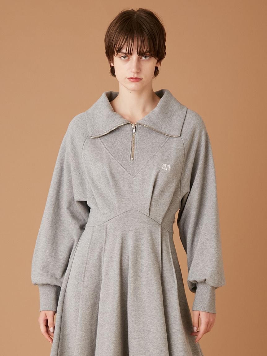 FURFUR「ハーフジップスウェットミニワンピース」|ワンピース|