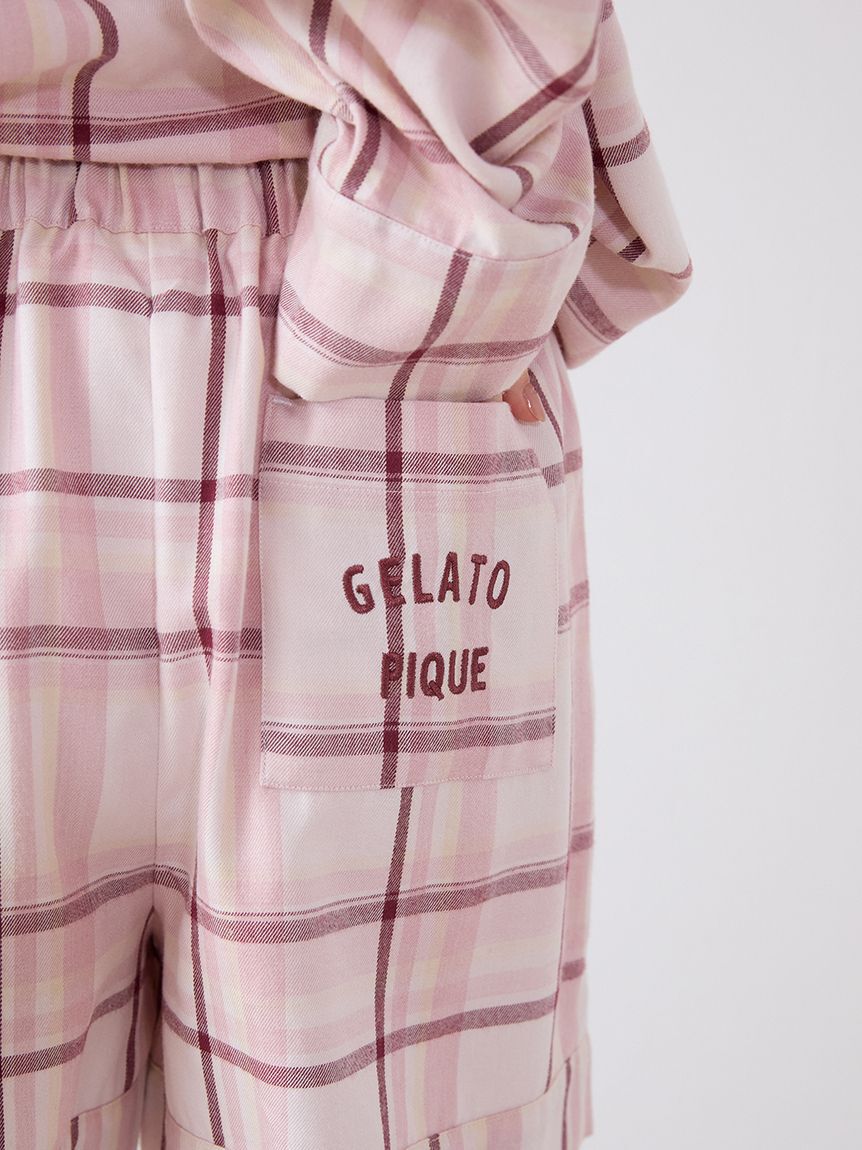 gelato pique「トレンドチェック柄ショートパンツ」|ルームウェア|
