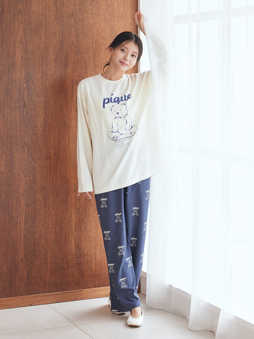 gelato pique「【UNISEX】総柄ロングパンツ」|ルームウェア|