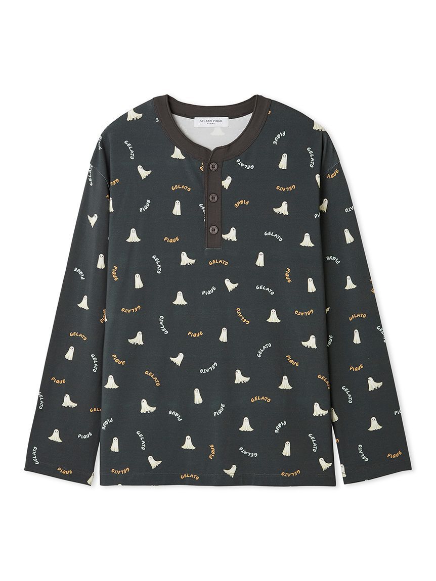 GELATO PIQUE HOMME「【HOMME】TRICK GHOST柄ロンT」|ルームウェア|DGRY