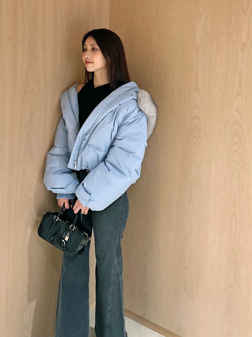 SNIDEL「【WEB限定カラーあり】西川フードファーショートダウン」|ダウン|