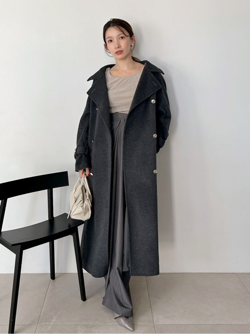 SNIDEL「ウールカシミヤスタンドカラーコート【カンヘウォン着用】」|チェスターコート|