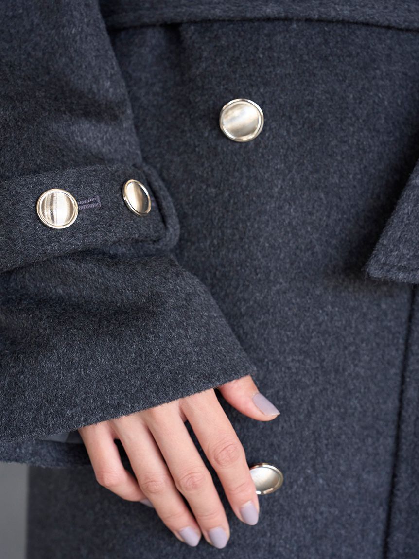 SNIDEL「ウールカシミヤスタンドカラーコート【カンヘウォン着用】」|チェスターコート|