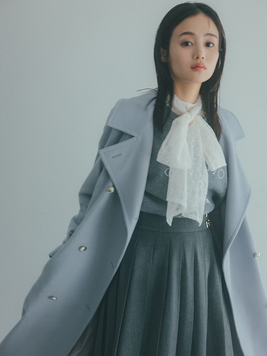 SNIDEL「ウールカシミヤスタンドカラーコート【カンヘウォン着用】」|チェスターコート|