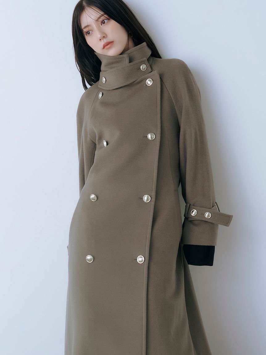 SNIDEL「ウールカシミヤスタンドカラーコート【カンヘウォン着用】」|チェスターコート|