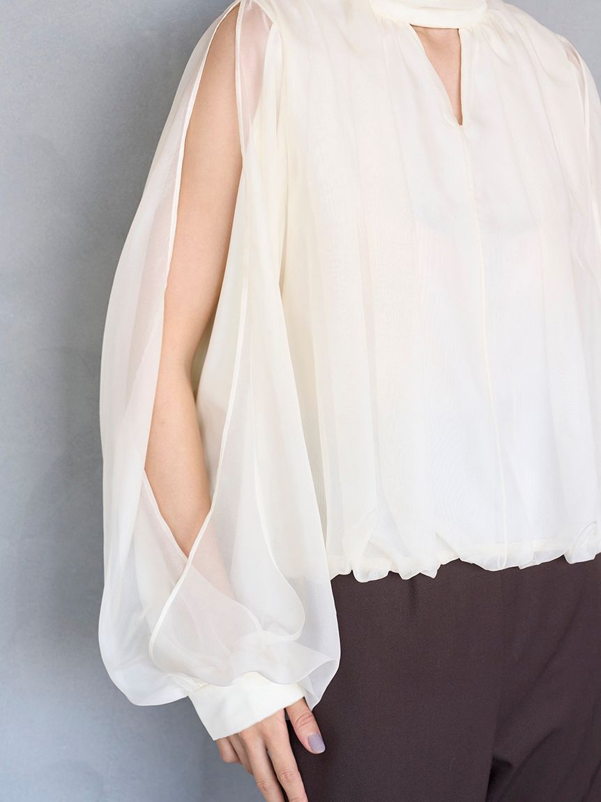 SNIDEL「スリットスリーブブラウス」|シャツ・ブラウス|