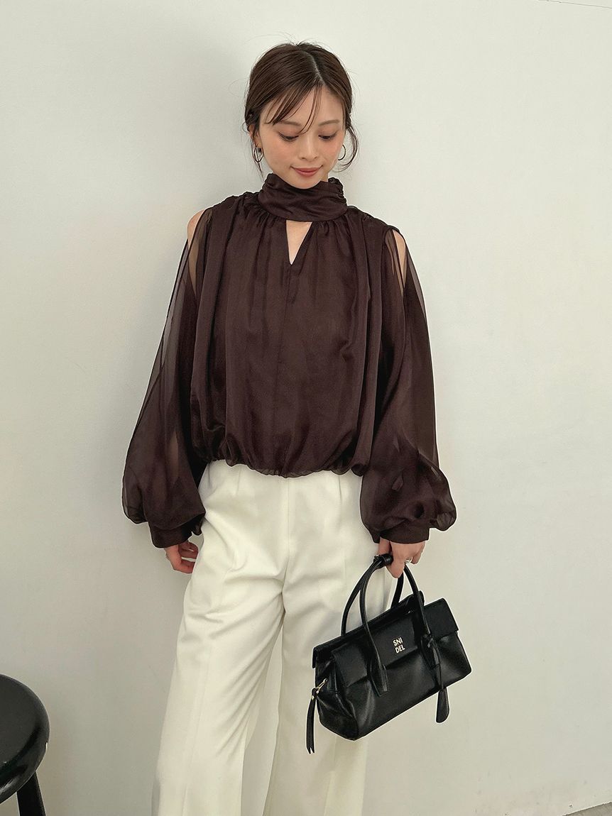 SNIDEL「スリットスリーブブラウス」|シャツ・ブラウス|