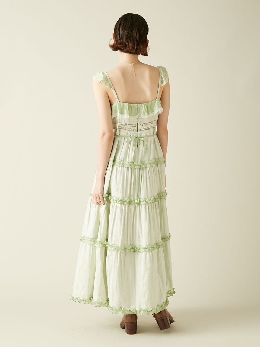 LILY BROWN「ティアードフリルキャミワンピース」|ワンピース|